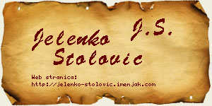 Jelenko Stolović vizit kartica